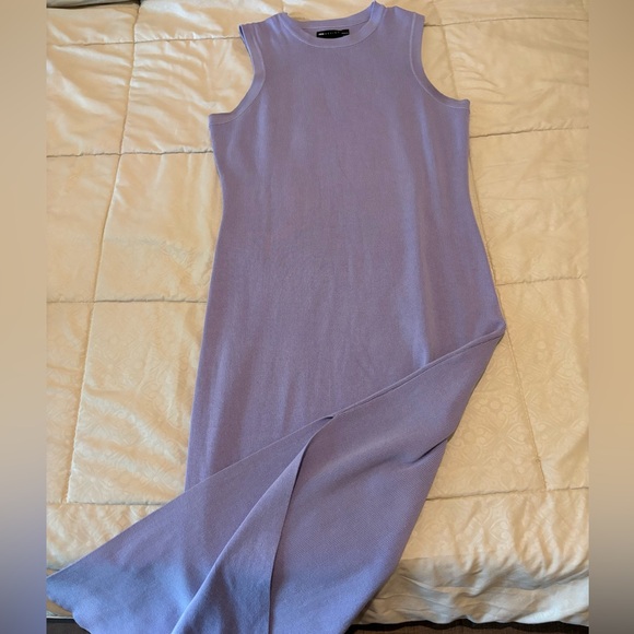 ASOS Lavender Ribbed Midi Dress - Picture 2 of 4